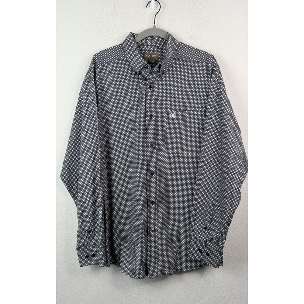 Ariat Western Button Down Shirt Mens XL Long Sleeve Geometric Print Cowboy Ranch
